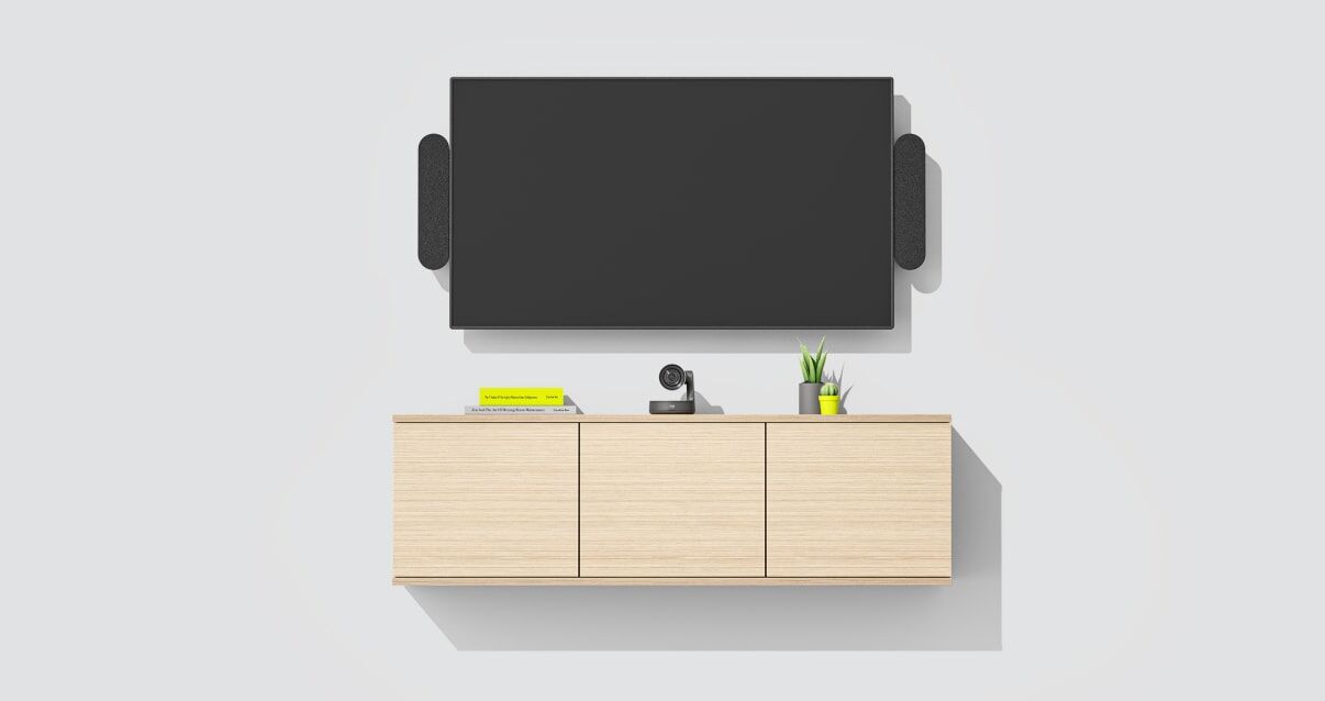 Rally plus wall mount video conferencing setup
